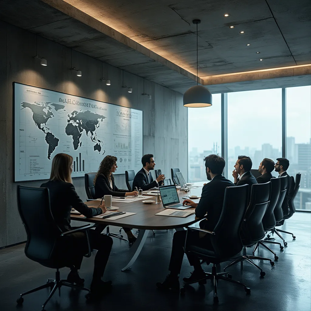 Sesión de trabajo con clientes corporativos